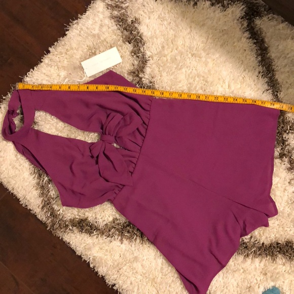 Lush Gigi mock chocker tie front romper - Picture 6 of 8